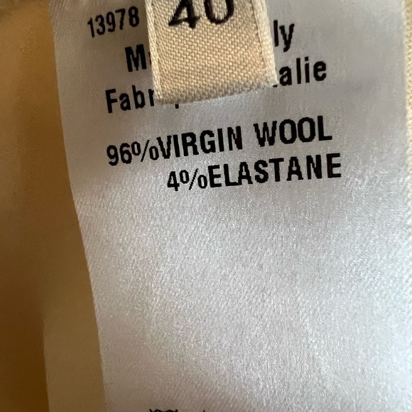 NWOT Giorgio’s Palm Beach made in Italy Virgin Wool Ivory Dress Size 40/10 - Picture 4 of 10